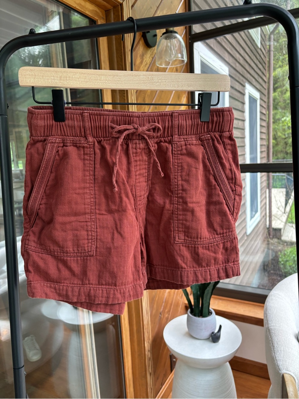 Old Navy Rust Red Drawstring Women's Shorts
